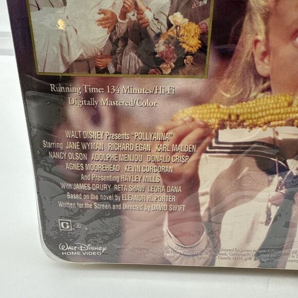 Sealed Walt Disney Family Film Collection Pollyanna Clam Shell Case 1997 VHS - Picture 4 of 8